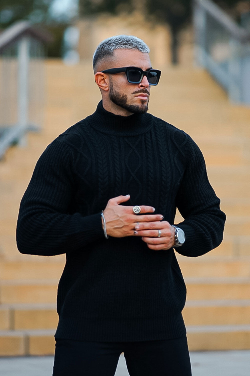 Black Turtleneck Turtle Neck Jumper Men's Men's Slim Fit
