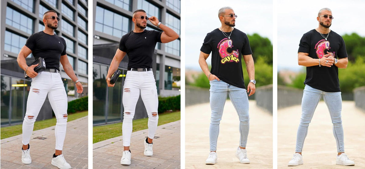 Color Jeans Go with a Black Shirt