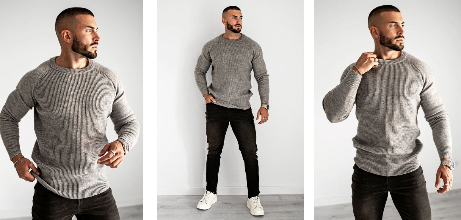 how to dress up a grey sweater What to Wear with a Grey Sweater? – GINGTTO