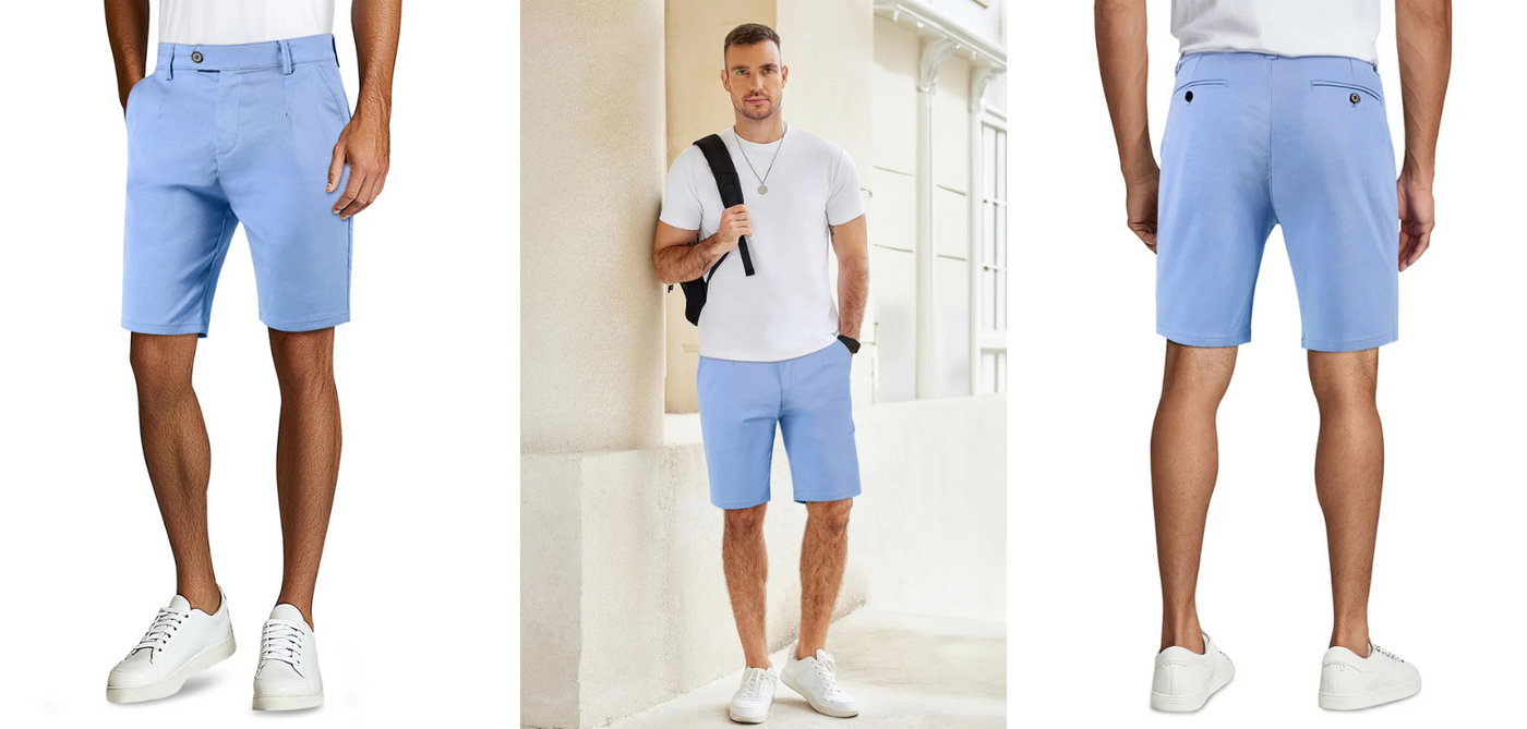 What to Wear with Light Blue Shorts?