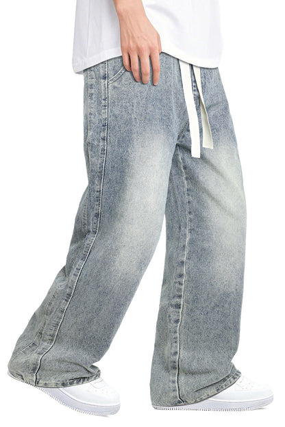 Men's Baggy Jean - Grey Blue