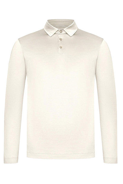 Men's Mercerized Cotton Polo Shirt - Sandstone Beige