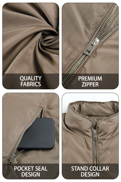 Men's Quilted Vest - Brown