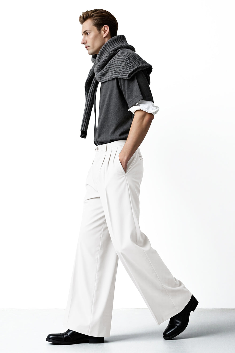 Men's Relaxed Baggy Pant - White