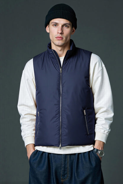Men's Quilted Vest - Dark Blue
