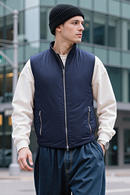 Men's Quilted Vest - Dark Blue