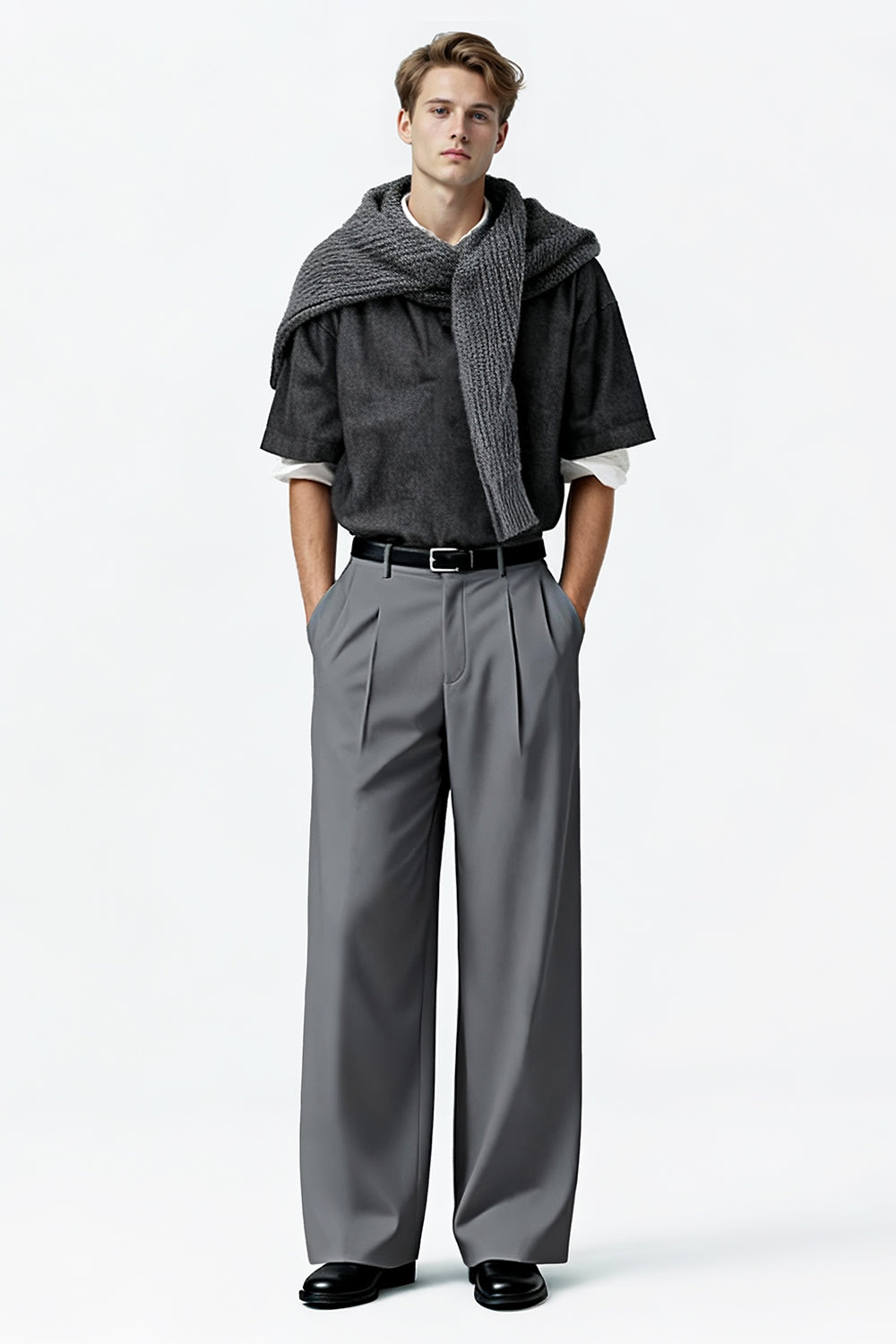 Pantalón de corte relajado para hombre - Caqui