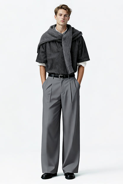 Pantalón de corte relajado para hombre - Caqui