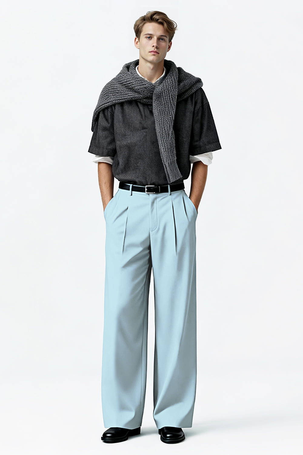 Pantalón de corte relajado para hombre - Caqui