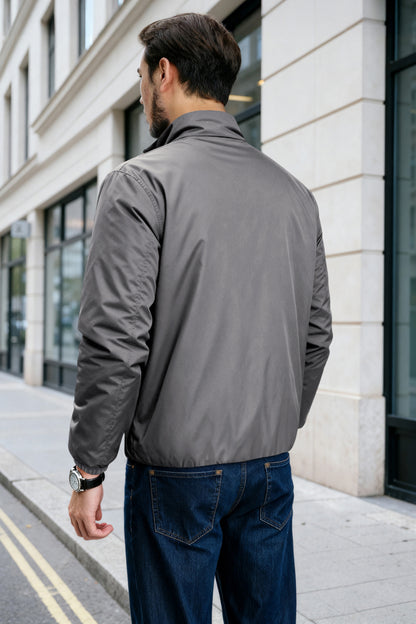 Men's Reversible Coat- Grey