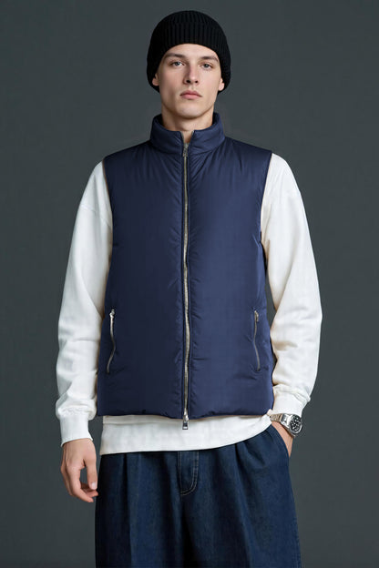 Men's Quilted Vest - Dark Blue