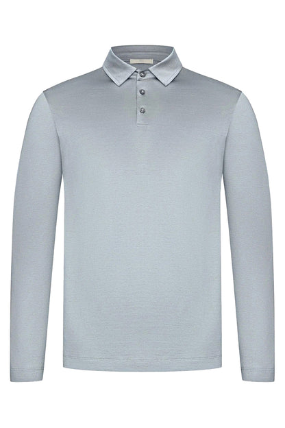 Camiseta de algodón mercerizado para hombre - Verde militar