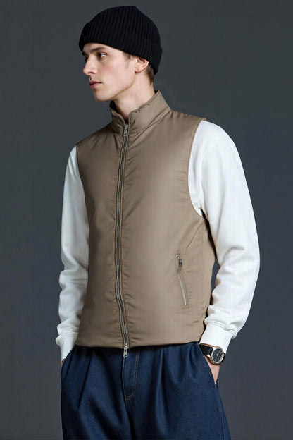 Men's Quilted Vest - Brown