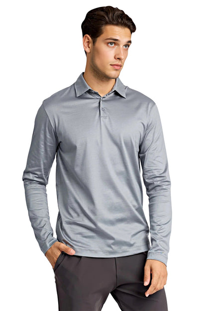 Camiseta de algodón mercerizado para hombre - Verde militar