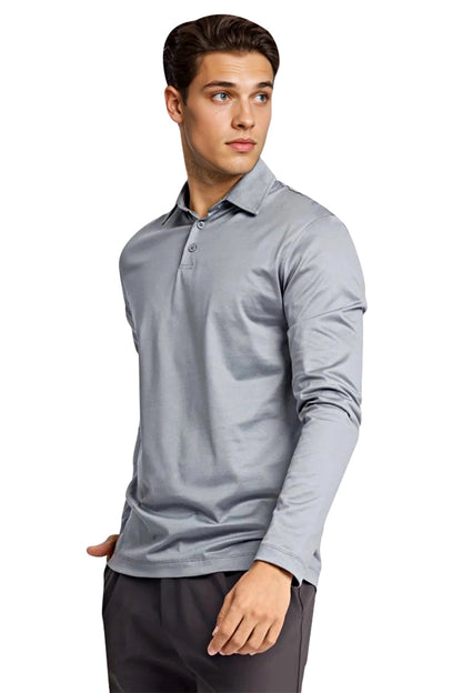 Camiseta de algodón mercerizado para hombre - Verde militar