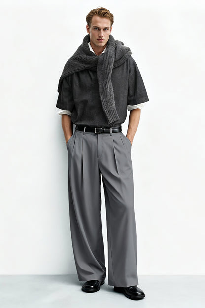 Pantalón de corte relajado para hombre - Caqui