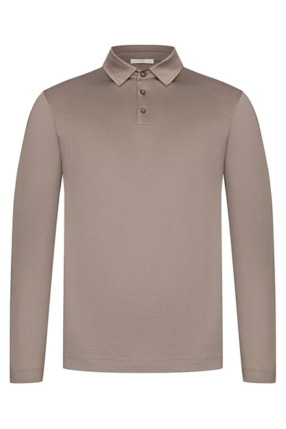 Men's Mercerized Cotton Polo Shirt - Desert Taupe