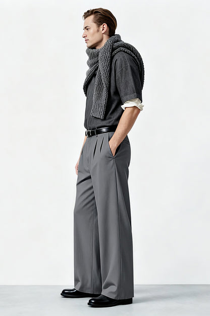 Pantalón de corte relajado para hombre - Caqui