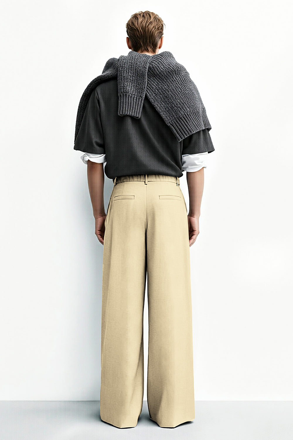 Pantalón de corte relajado para hombre - Caqui