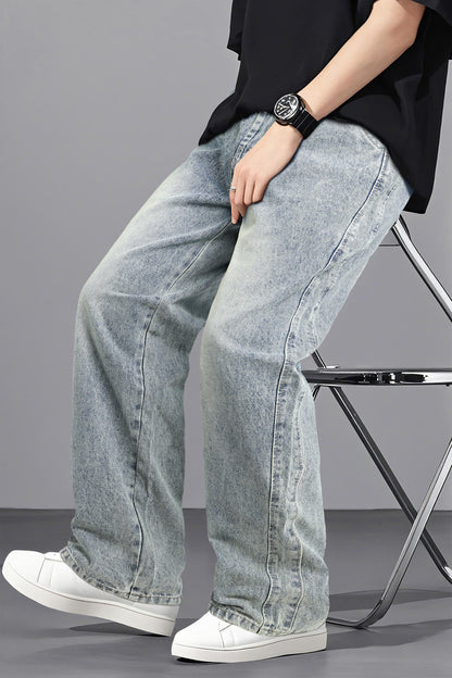 Men's Baggy Jean - Grey Blue