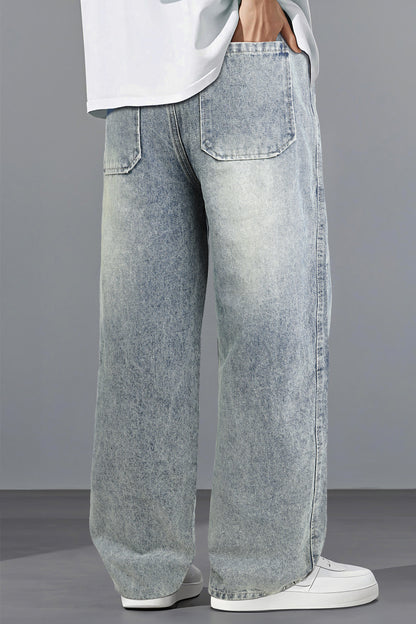 Men's Baggy Jean - Grey Blue