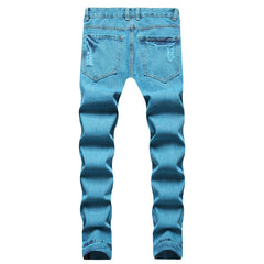 Men's ripped jeans lake blue