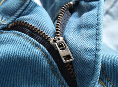 Men's ripped blue casual jeans