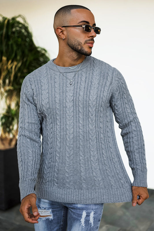 Mens Casual Sweaters - Dark Grey