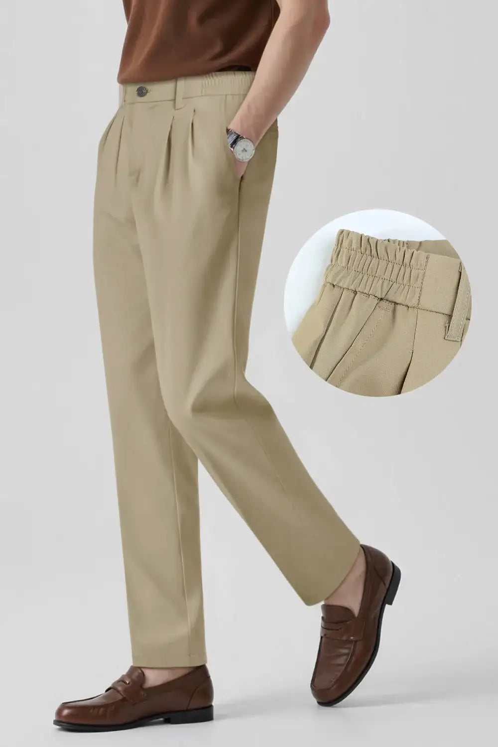 Men's Relaxed Fit Pant - Khaki For Sale – GINGTTO