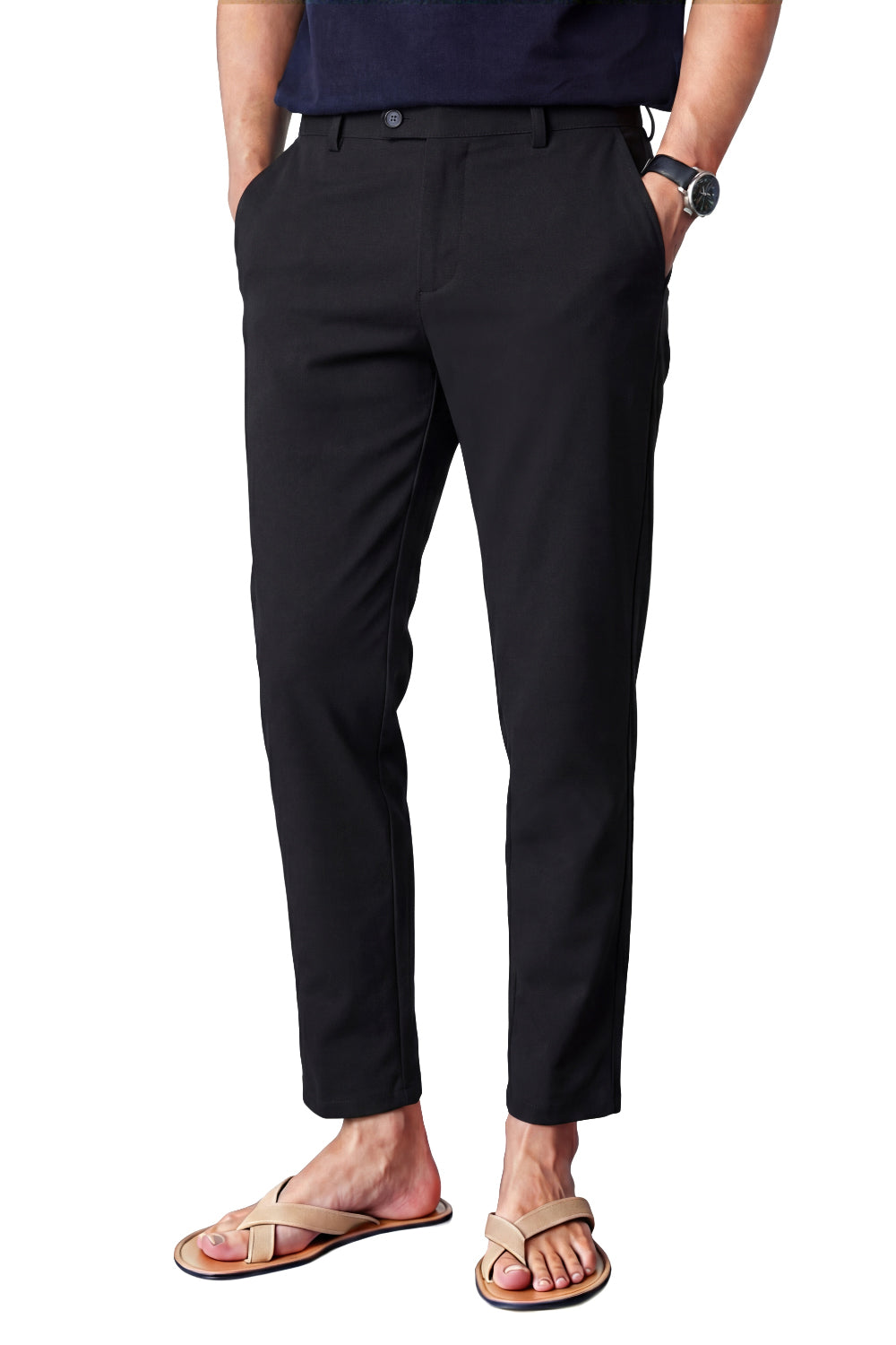 Mens Linen Modern Slim Travel Pant