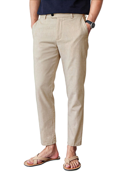 Mens Linen Modern Slim Travel Pant