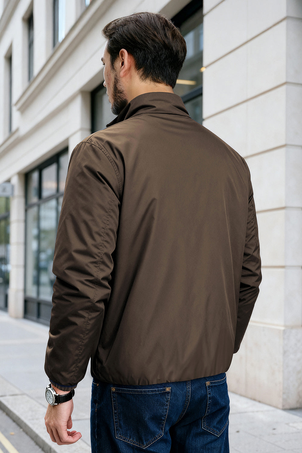 Men's Reversible Coat - Brown