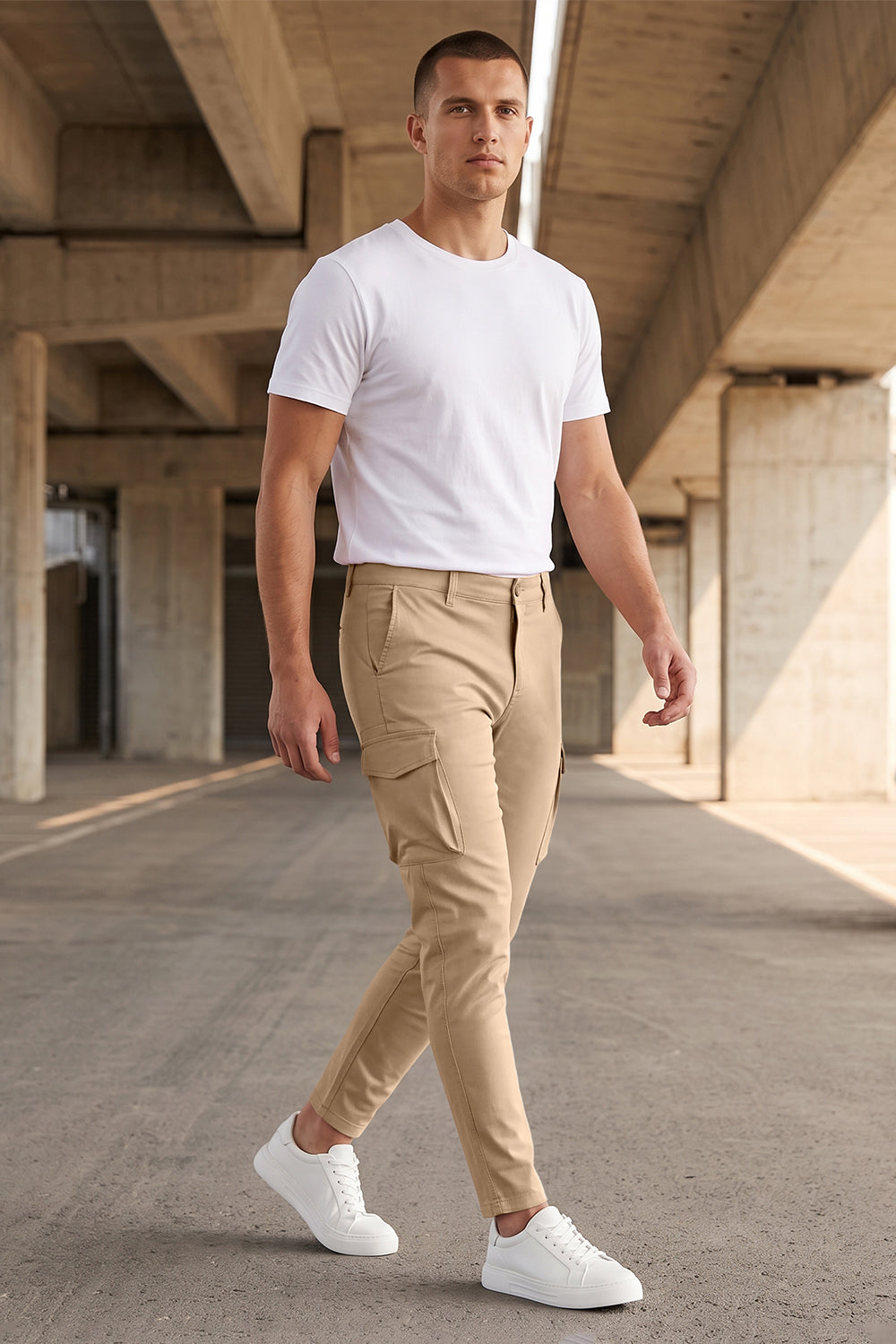 Match Pantalon cargo Wild camouflage pour homme-Rouge