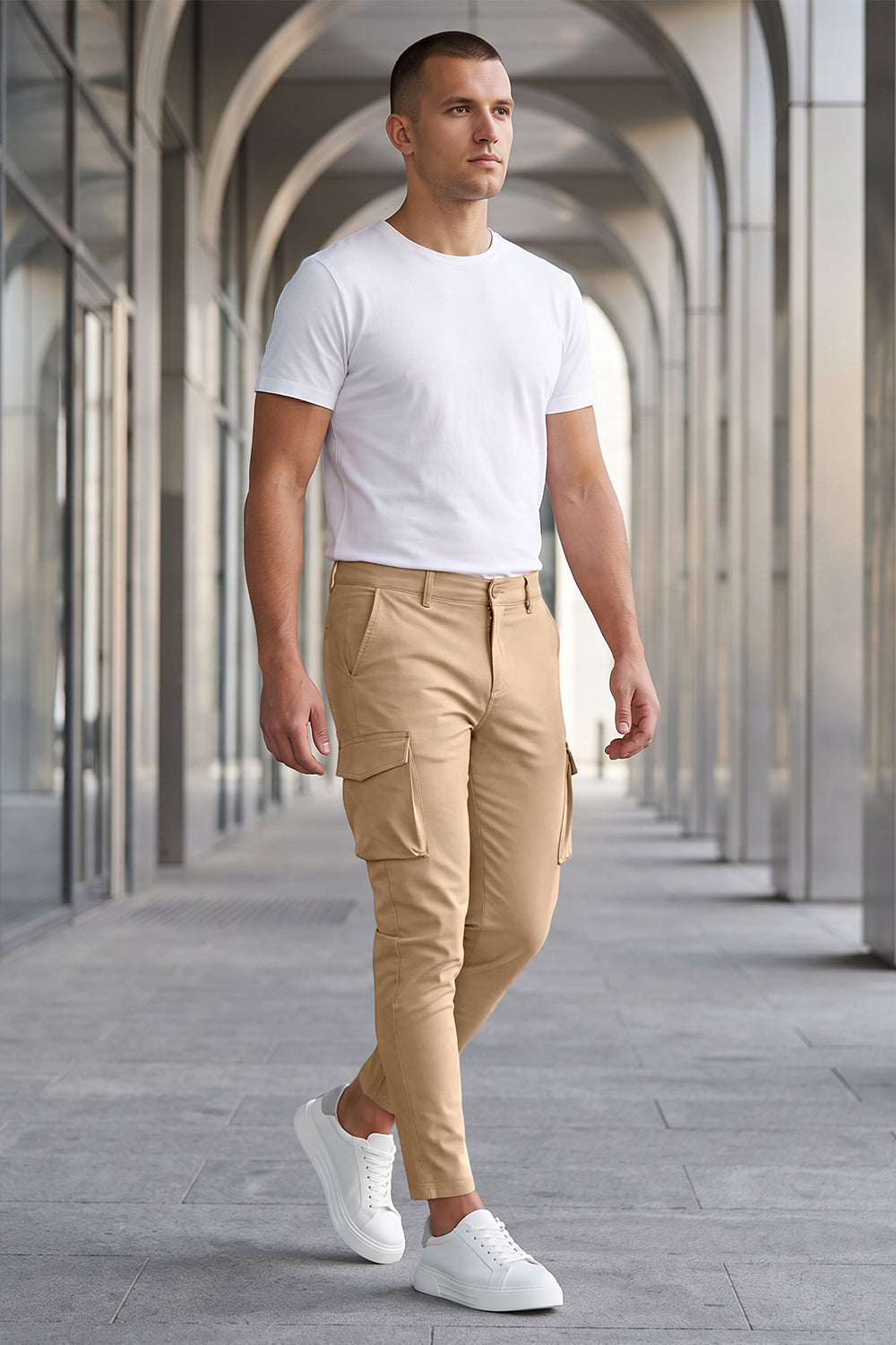 Match Pantalon cargo Wild camouflage pour homme-Rouge