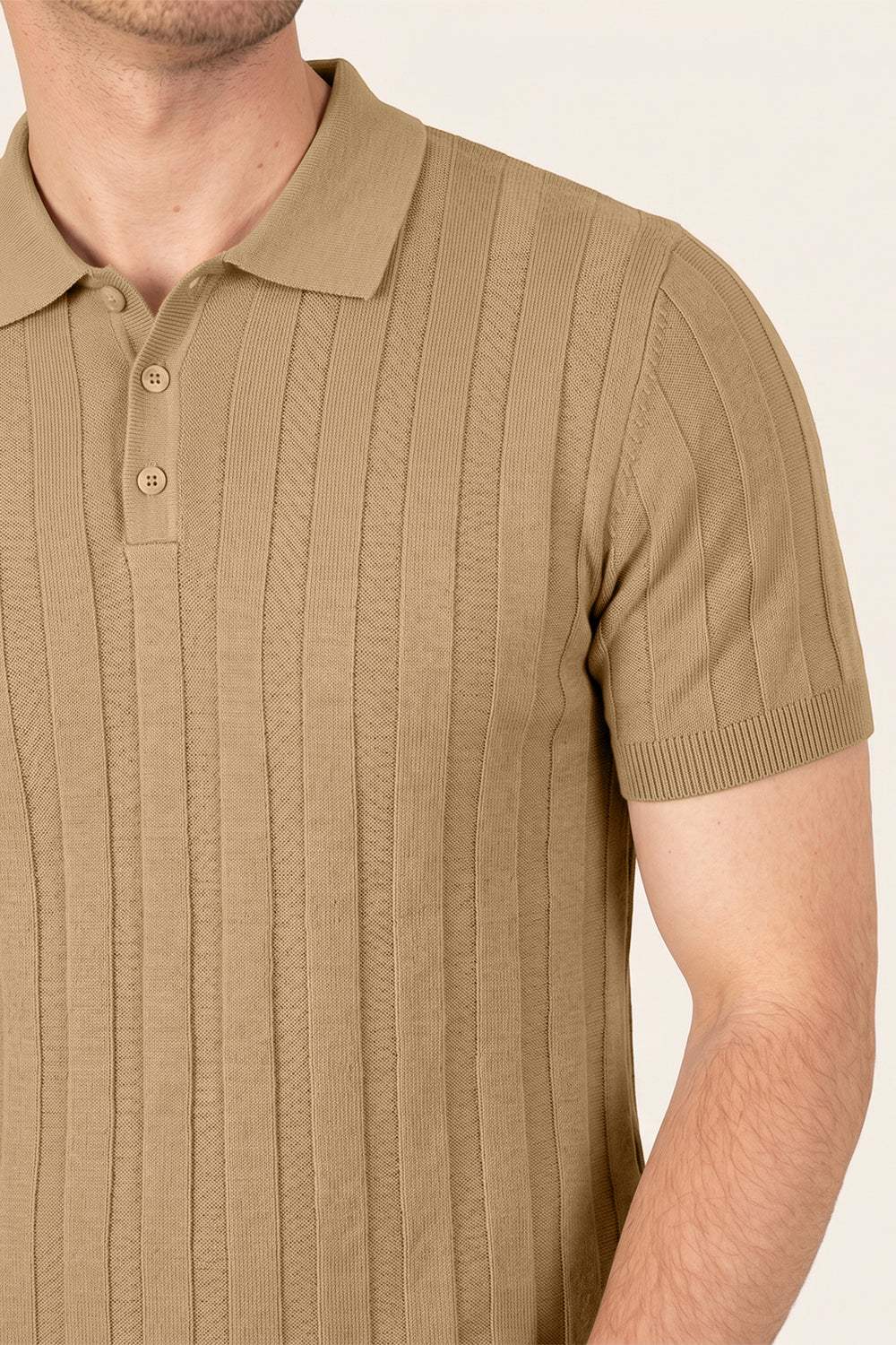 Polo ajustado de alta calidad para hombre - Gris