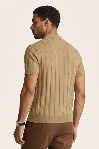 Polo ajustado de alta calidad para hombre - Gris