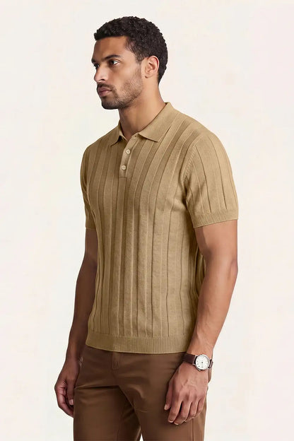 Polo ajustado de alta calidad para hombre - Gris