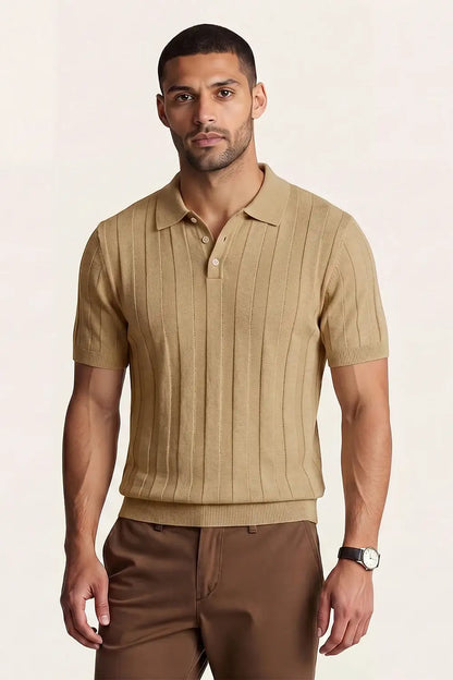 Polo ajustado de alta calidad para hombre - Gris