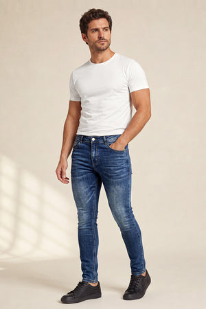 JEANS SUPER SKINNY FIT HOMBRE AZUL