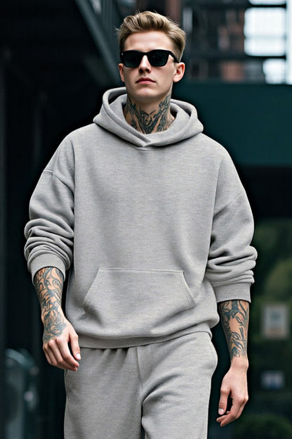 Herren-Pullover-Hoodie in Grau