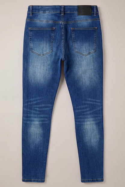 Dunkelblaue Sculpt-Skinny-Jeans für Herren