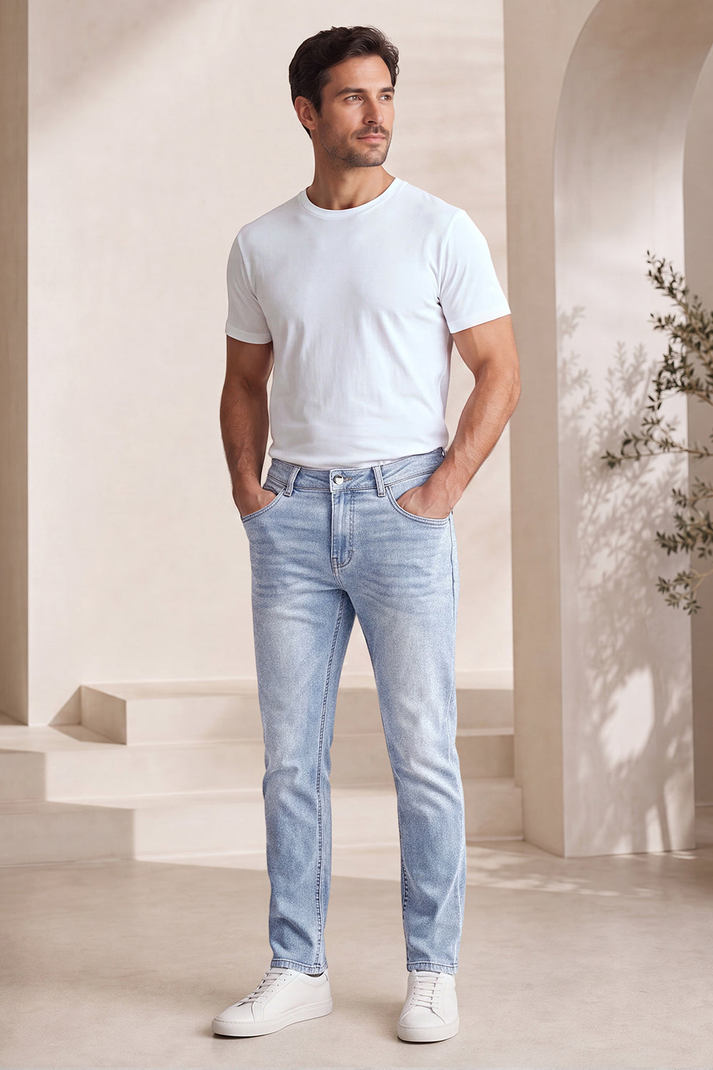 Men Stretch Denim Modern Slim Jean