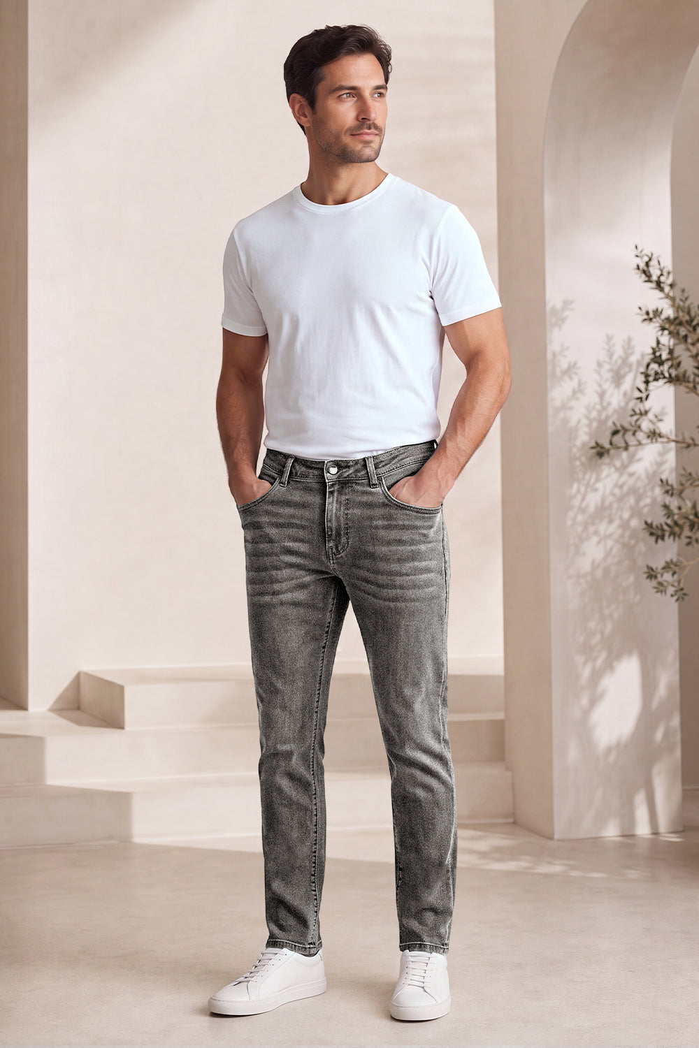 Men Stretch Denim Modern Slim Jean