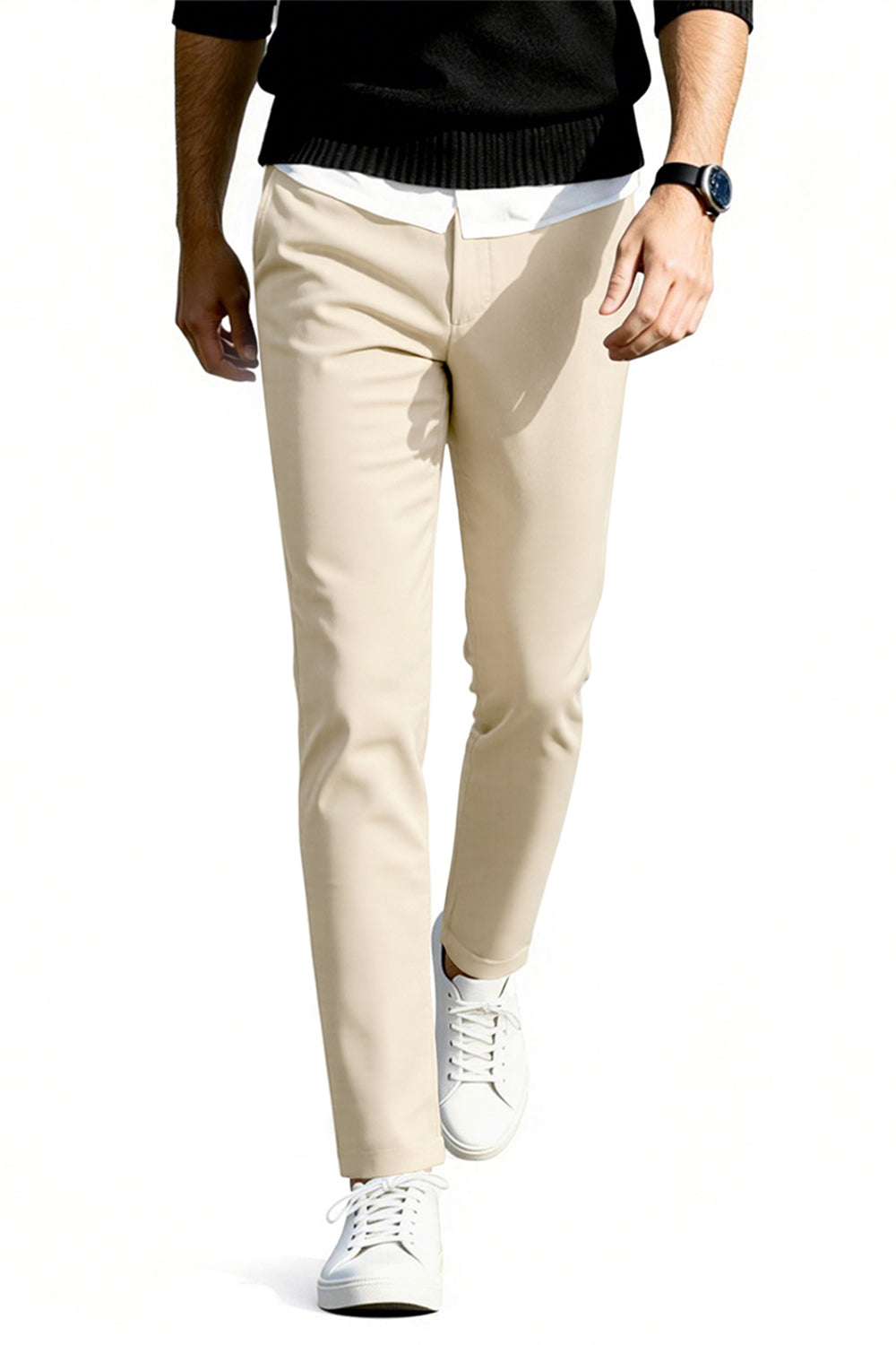 Men's Relaxed Fit Dress Pant - Beige