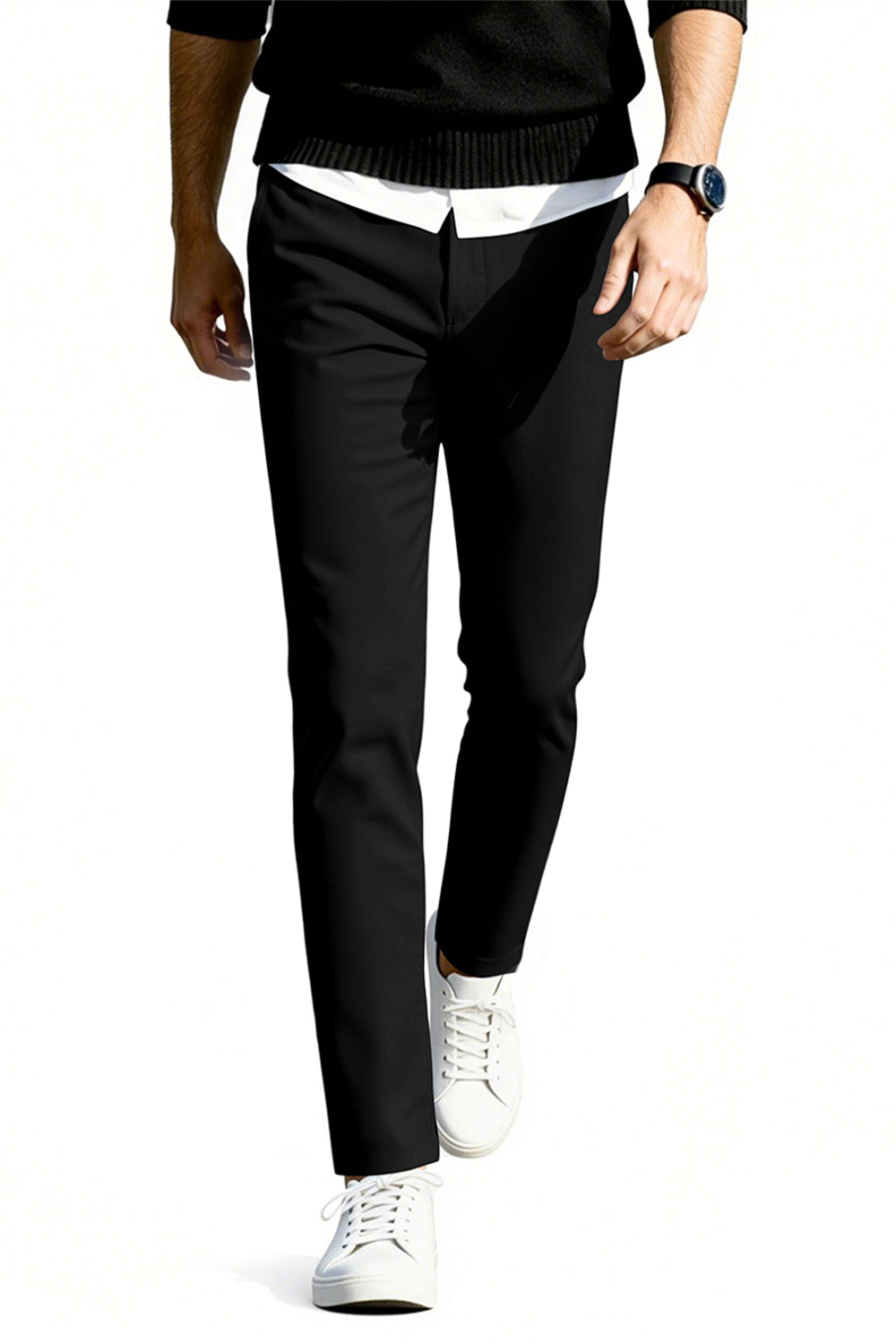 Men's Relaxed Fit Dress Pant - Black