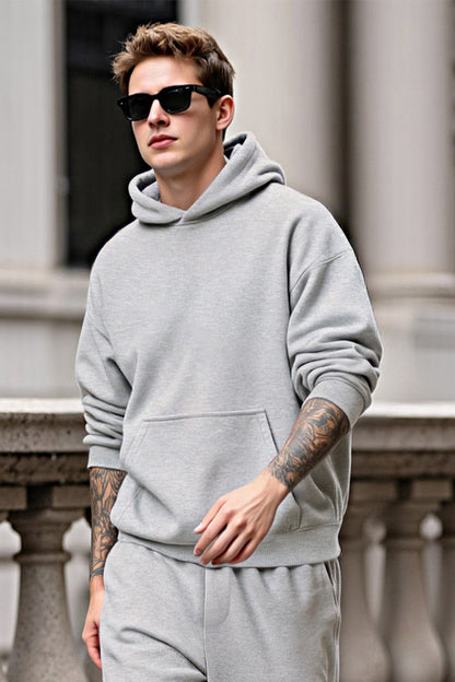 Herren-Pullover-Hoodie in Grau