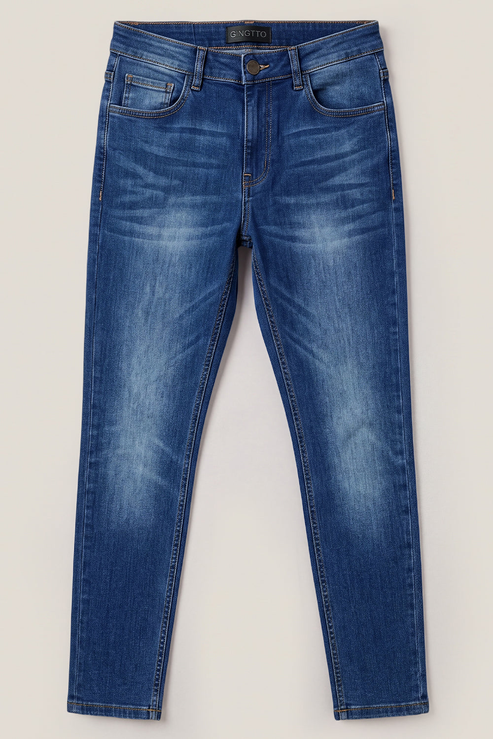 Dunkelblaue Sculpt-Skinny-Jeans für Herren