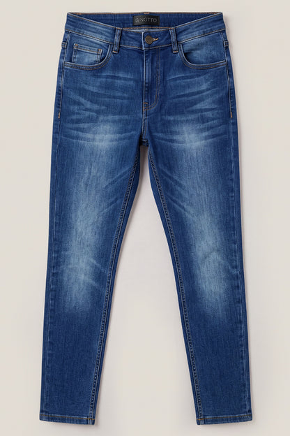 Dunkelblaue Sculpt-Skinny-Jeans für Herren