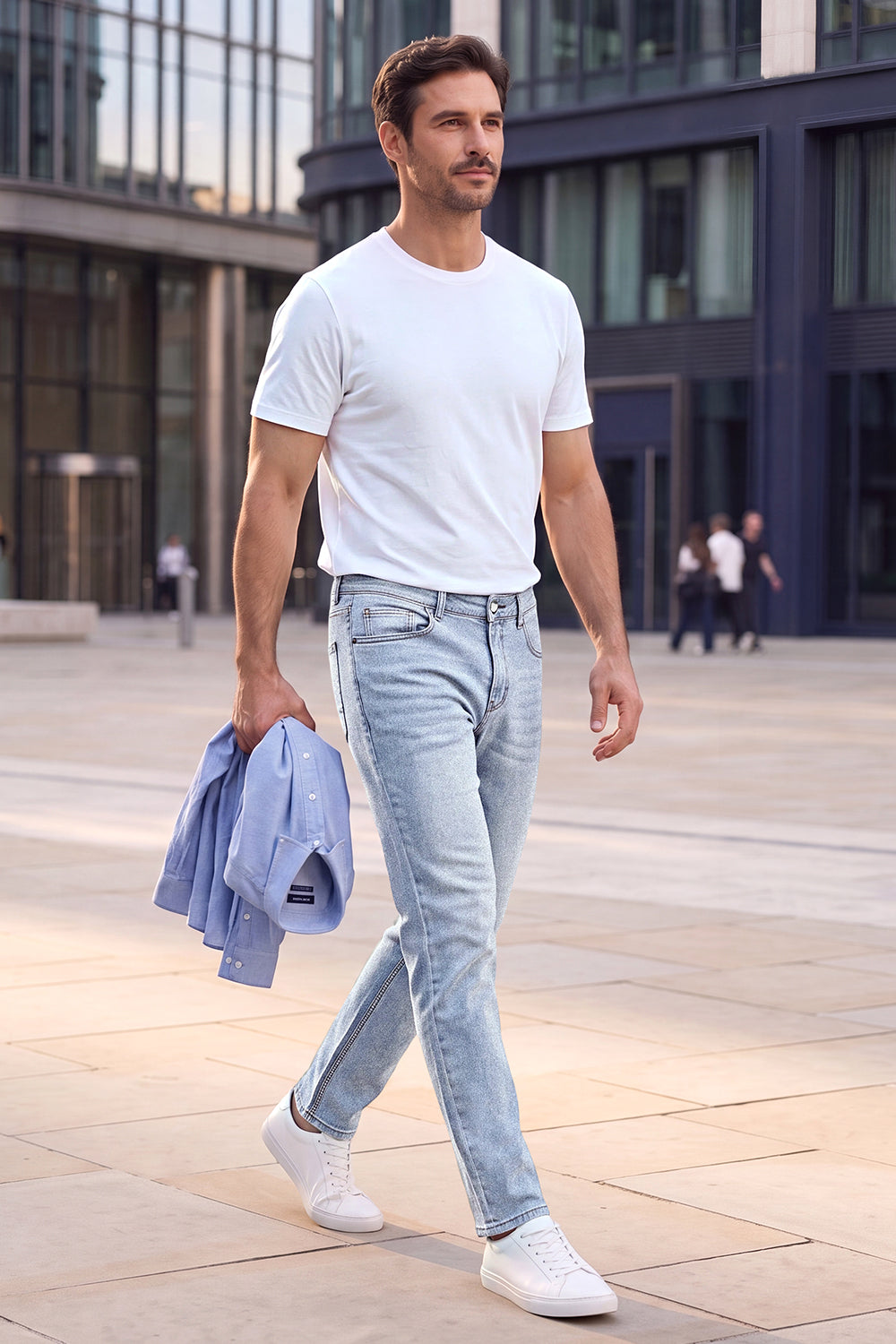 Men Stretch Denim Modern Slim Jean
