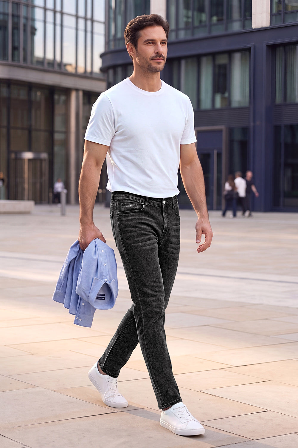 Men Stretch Denim Modern Slim Jean
